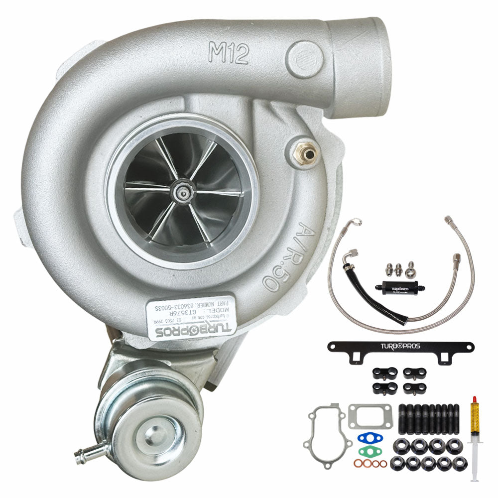 Upgrade Billet GT3576R Turbo Charger With Oil Feed Line And Bracket Kit For Ford Falcon FG XR6 / G6 / G6E Barra 4.0L 2008-2014