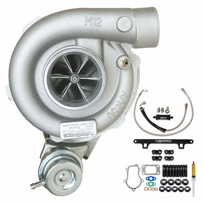 Upgrade Billet GT3576R Turbo Charger With Oil Feed Line And Bracket Kit For Ford Falcon FG XR6 / G6 / G6E Barra 4.0L 2008-2014