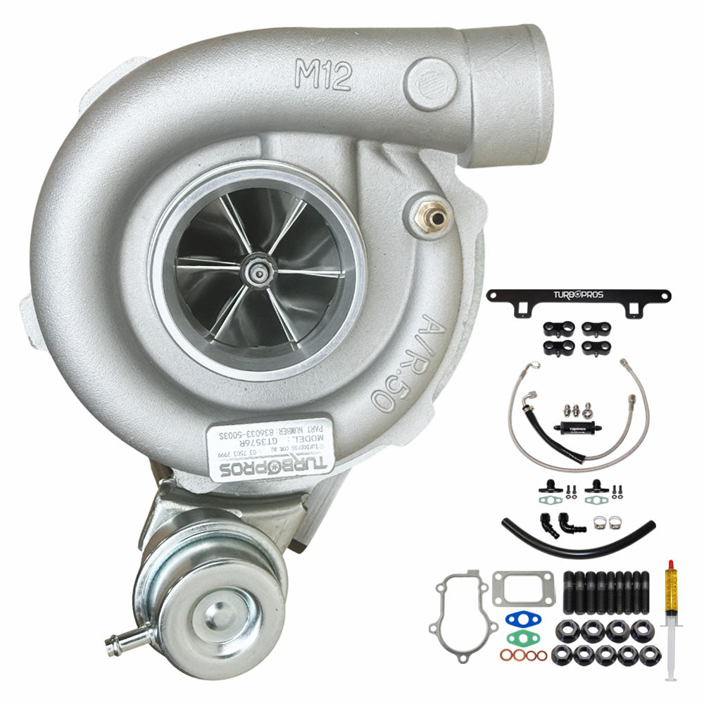 Upgrade Billet GT3576R Turbo Charger With Oil Feed & Return Line And Bracket Kit For Ford Falcon FG XR6 / G6 / G6E Barra 4.0L 2008-2014
