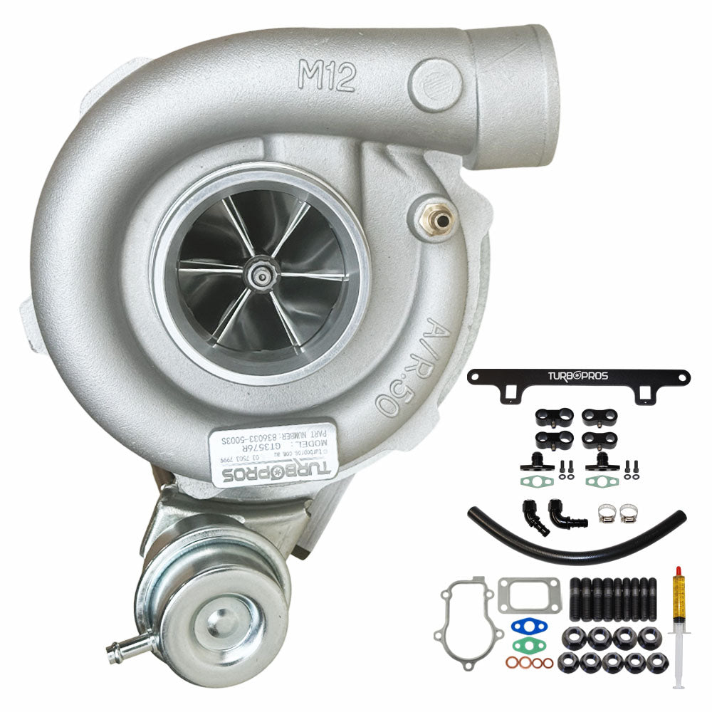 Upgrade Billet GT3576R Turbo Charger With Oil Return Line And Bracket Kit For Ford Falcon FG XR6 / G6 / G6E Barra 4.0L 2008-2014