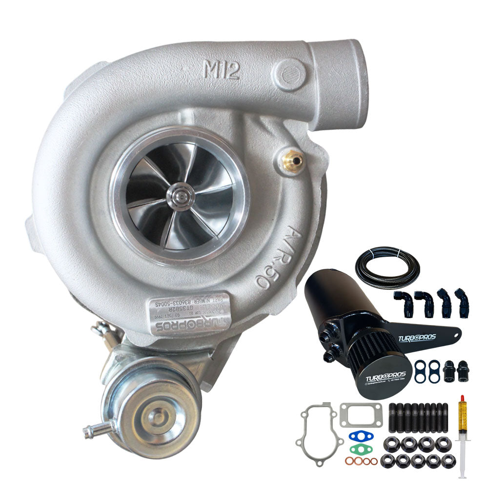 Upgrade Billet GT3582R Turbo Charger With AN8 Oil Catch Can For Ford FPV FG F6 Barra 4.0L