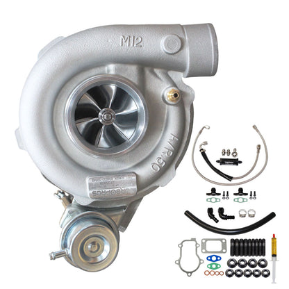 Upgrade Billet GT3582R Turbo Charger With Oil Feed & Return Line Kit For Ford Falcon FG FGX XR6/G6E Barra 4.0L
