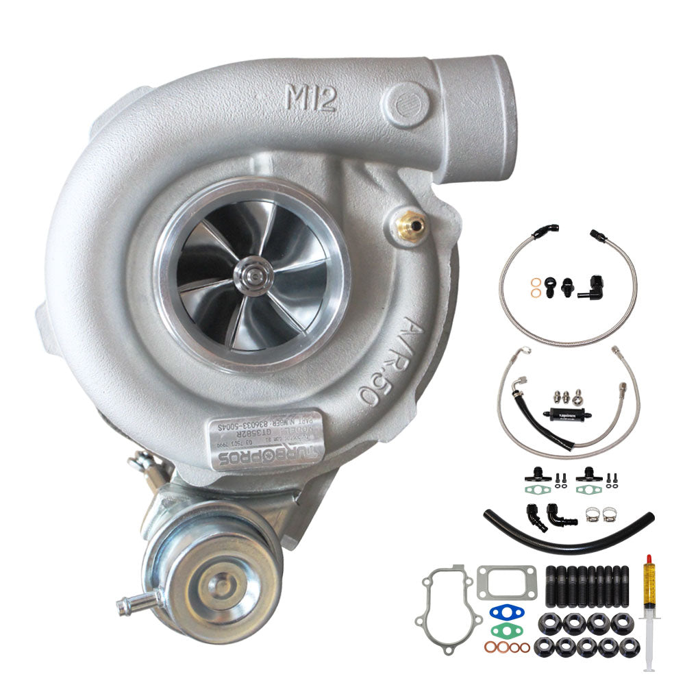 Upgrade Billet GT3582R Turbo Charger With Oil Feed, Return & Water Line For Ford FPV FG F6 Barra 4.0L