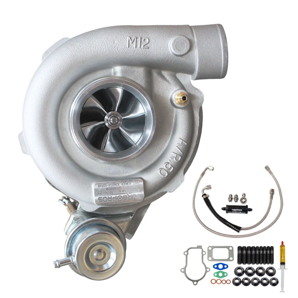 Upgrade Billet GT3582R Turbo Charger With Oil Feed Line For Ford FPV FG F6 Barra 4.0L