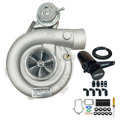 Upgrade Billet GT3582R Turbo Charger With AN8 Oil Catch Can For Ford FPV BA/BF F6 Barra 4.0L