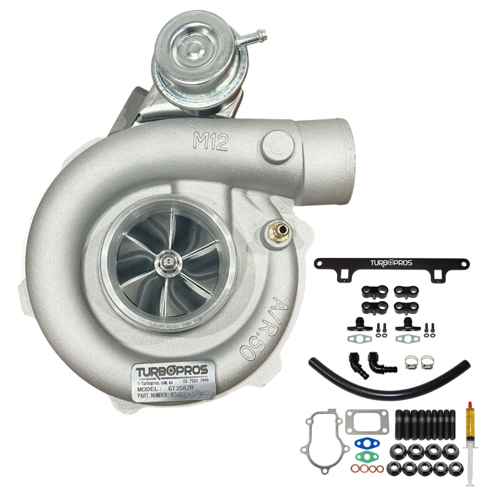 Upgrade Billet GT3582R Turbo Charger With Oil Return Line And Support Bracket Kit For Ford Falcon BF XR6 Barra 4.0L 2005-2008