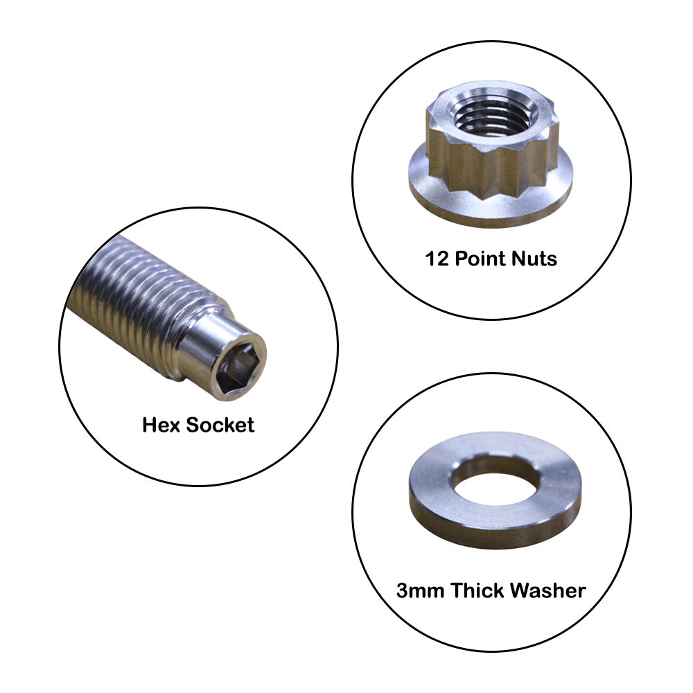 Titanium Exhaust Manifold Stud Kit For Ford Territory SX SY Barra 4.0L