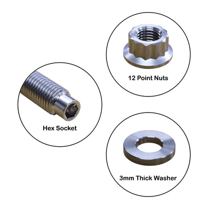 Titanium Exhaust Manifold Stud Kit For Ford Territory SX SY Barra 4.0L
