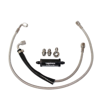 Upgrade Billet GT3582R Turbo Charger With Oil Feed, Return & Water Line For Ford FPV FG F6 Barra 4.0L