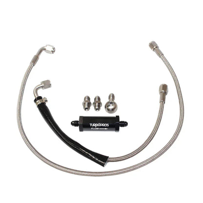 Upgrade Billet GT3582R Turbo Charger With Oil Feed, Return & Water Line And Bracket Kit For Ford FPV BA/BF F6 Barra 4.0L