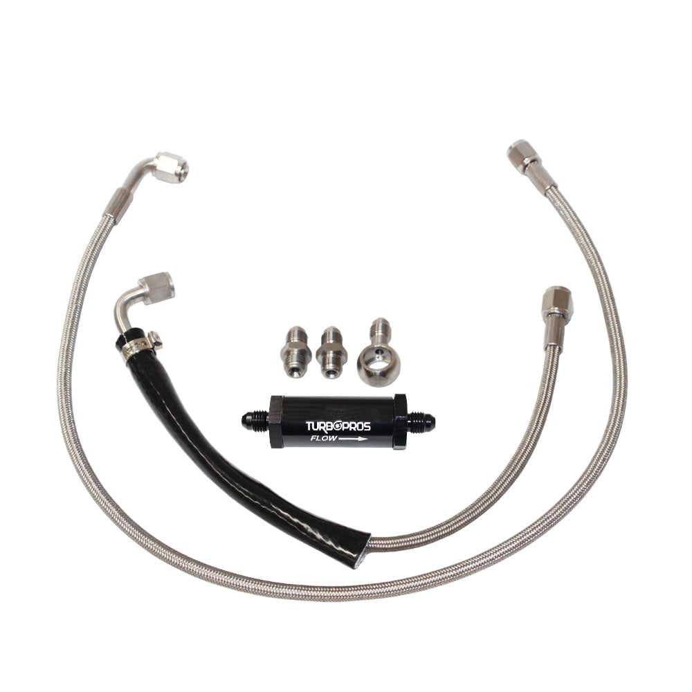 Upgrade Billet GT3582R Turbo Charger With Oil Feed & Return Line Kit For Ford Falcon FG FGX XR6/G6E Barra 4.0L
